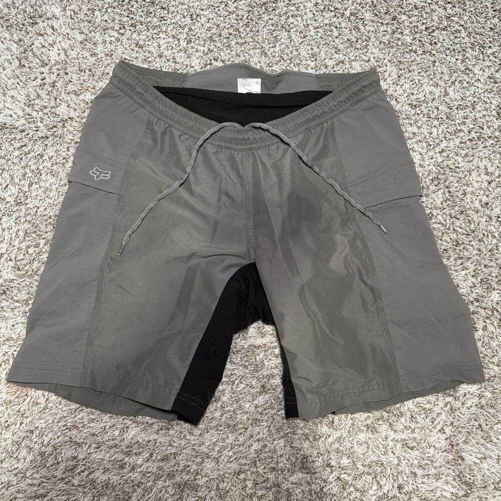 Fox Racing Mountain Bike MTB Cycling Shorts Womens Large Gray Padded Liner